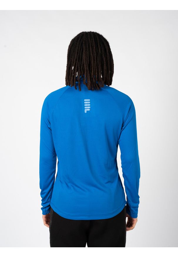 Fila Longsleeve "Training Roye" | FAM0284 | Mężczyzna | Niebieski. Typ kołnierza: kołnierzyk stójkowy. Kolor: niebieski. Materiał: poliester. Długość rękawa: długi rękaw. Wzór: nadruk