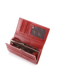 Wittchen - Damski portfel skórzany duży poziomy. Kolor: czerwony. Materiał: skóra #5