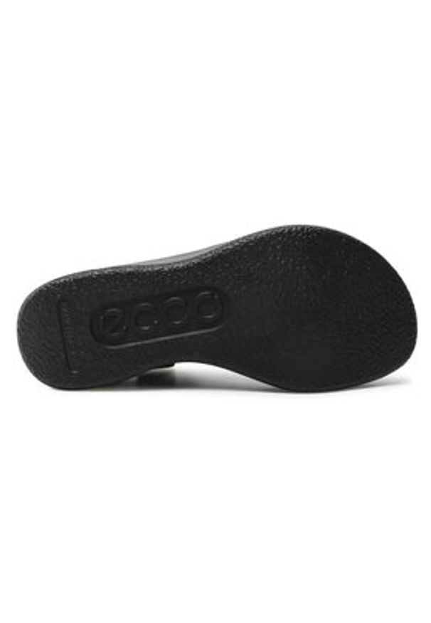 ecco - ECCO Sandały Flowt Wedge Lx W 27330351052 Czarny. Kolor: czarny. Materiał: nubuk, skóra