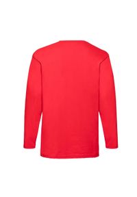 FRUIT OF THE LOOM - Koszulka Z Długim Rękawem Dla Dorosłych Unisex Valueweight. Kolor: czerwony. Długość rękawa: długi rękaw. Długość: długie