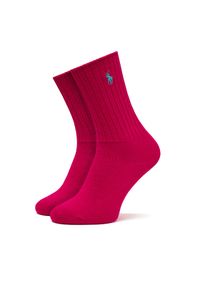 Polo Ralph Lauren Skarpety wysokie damskie 455846847010 Różowy. Kolor: różowy. Materiał: materiał, bawełna
