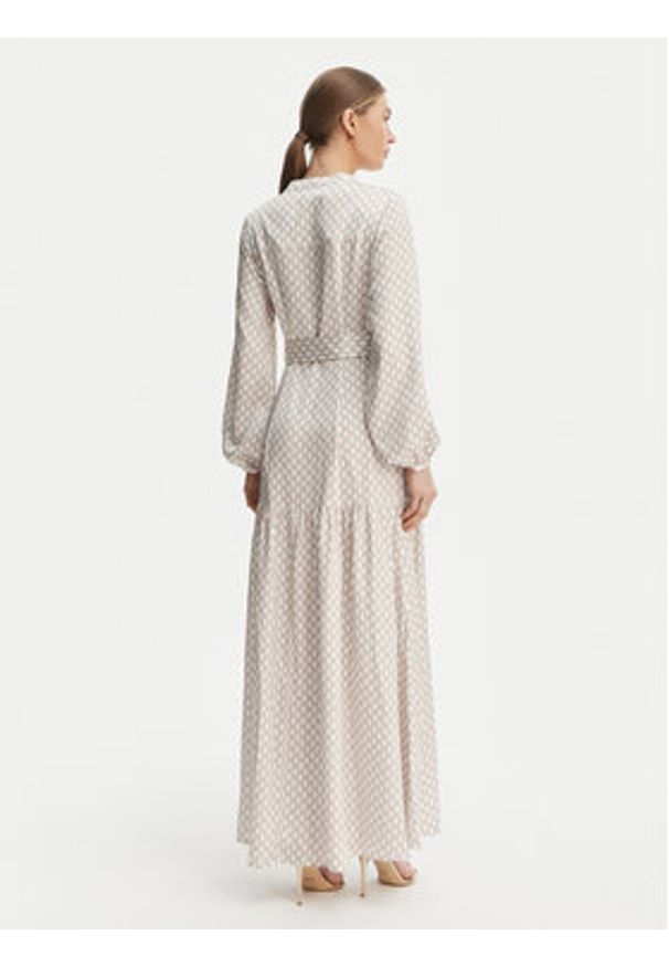 Marciano Guess Sukienka koszulowa G6GK59 W2349 Écru Regular Fit. Kolor: kremowy. Materiał: syntetyk. Typ sukienki: koszulowe