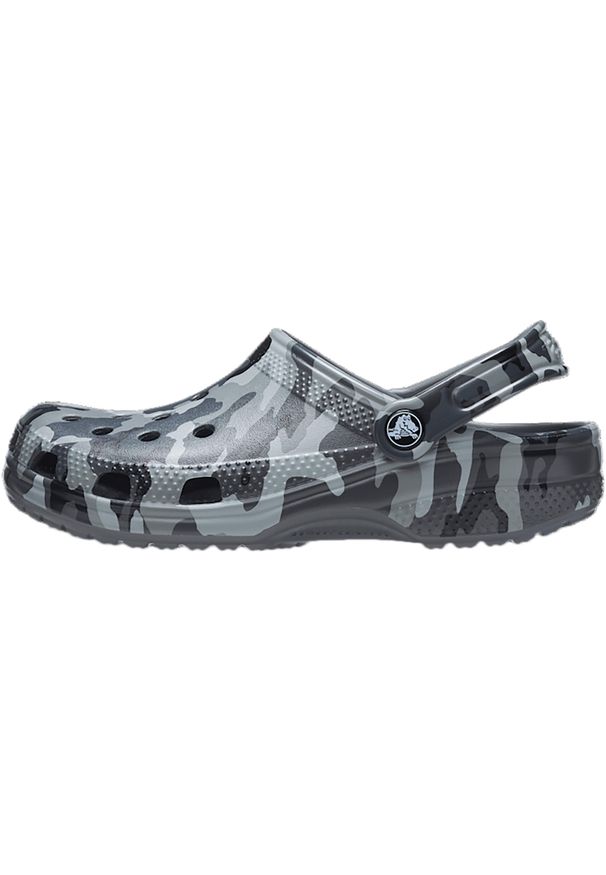 Buty do chodzenia męskie Crocs Classic. Zapięcie: bez zapięcia. Kolor: szary, wielokolorowy. Materiał: syntetyk, materiał. Szerokość cholewki: normalna. Styl: sportowy. Sport: turystyka piesza
