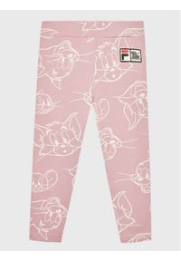 Fila Legginsy Tom & Jerry Tokat FAK0115 Różowy Slim Fit. Kolor: różowy. Materiał: bawełna