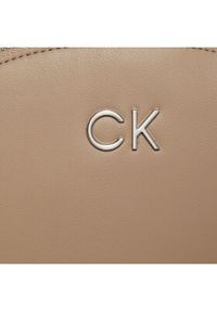 Calvin Klein Torebka Re-Lock Seasonal Crossbody Md K60K611444 Beżowy. Kolor: beżowy. Materiał: skórzane