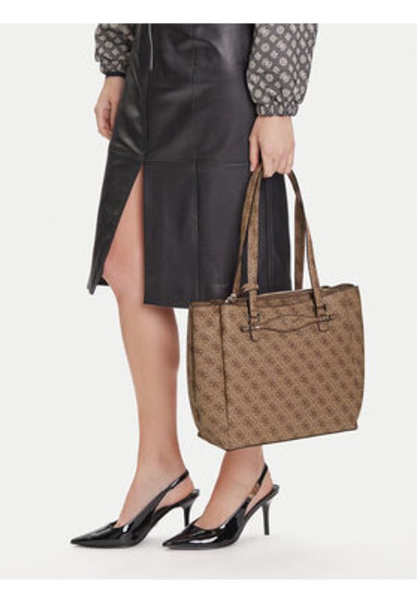 Guess Torebka Katya HWSG96 52230 Brązowy. Kolor: brązowy. Materiał: skórzane