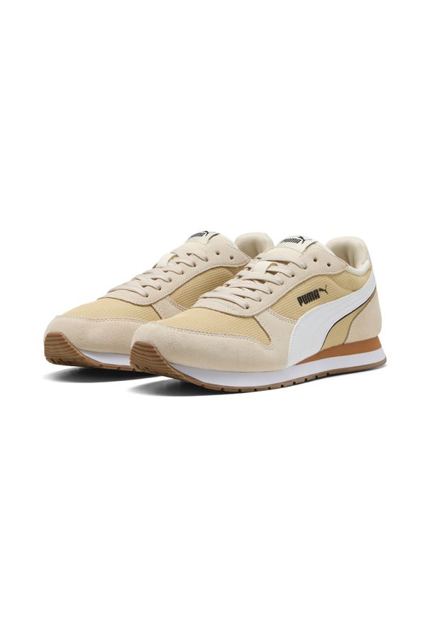 Puma - Sneakersy unisex ST MILER PUMA Pebble Path White Alpine Snow Black. Kolor: czarny, biały, wielokolorowy. Materiał: zamsz. Szerokość cholewki: normalna. Sport: turystyka piesza