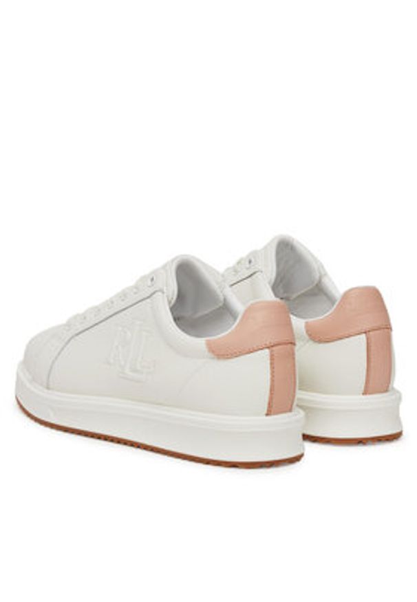 Lauren Ralph Lauren - LAUREN RALPH LAUREN Sneakersy Ainsley 802959229004 Biały. Kolor: biały. Materiał: skóra