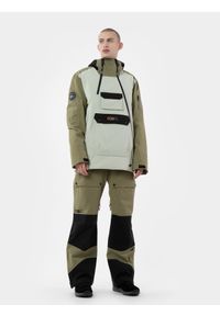 4f - Kurtka snowboardowa membrana 10 000 męska. Typ kołnierza: kołnierzyk stójkowy. Kolor: brązowy, oliwkowy, wielokolorowy. Materiał: materiał, poliester. Sezon: zima. Sport: snowboard #2