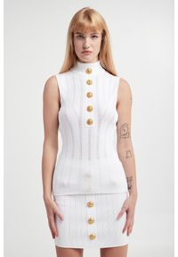 Balmain - Top damski dzianinowy BALMAIN. Materiał: dzianina #3