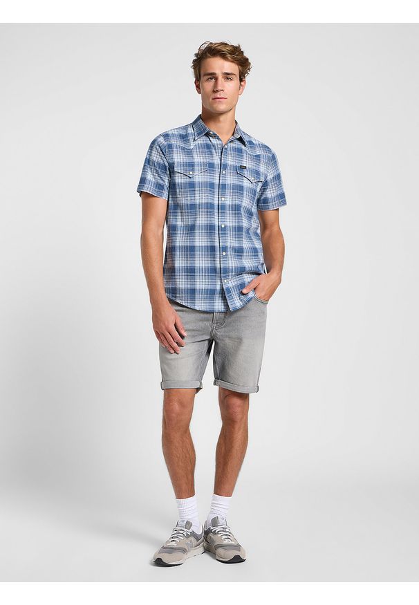 Lee - LEE MĘSKA KOSZULA SS WESTERN SHIRT ORION OMBRE 112364225
