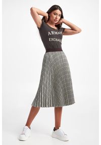 Armani Exchange - T-shirt ARMANI EXCHANGE. Długość rękawa: krótki rękaw. Długość: krótkie. Wzór: gładki, nadruk