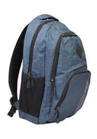 Plecak, Granatowy, Solidny, Port USB, Duży z Kieszonką na Laptopa -BAG STREET. Kolor: niebieski. Materiał: poliester. Styl: street