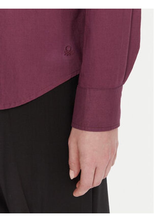 United Colors of Benetton - United Colors Of Benetton Koszula 5WPQDQ0AX Fioletowy Regular Fit. Kolor: fioletowy. Materiał: bawełna