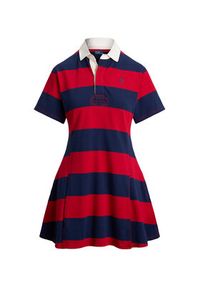 Polo Ralph Lauren Sukienka codzienna 211971761001 Czerwony Regular Fit. Okazja: na co dzień. Typ kołnierza: polo. Kolor: czerwony. Materiał: bawełna. Typ sukienki: proste. Styl: casual #3