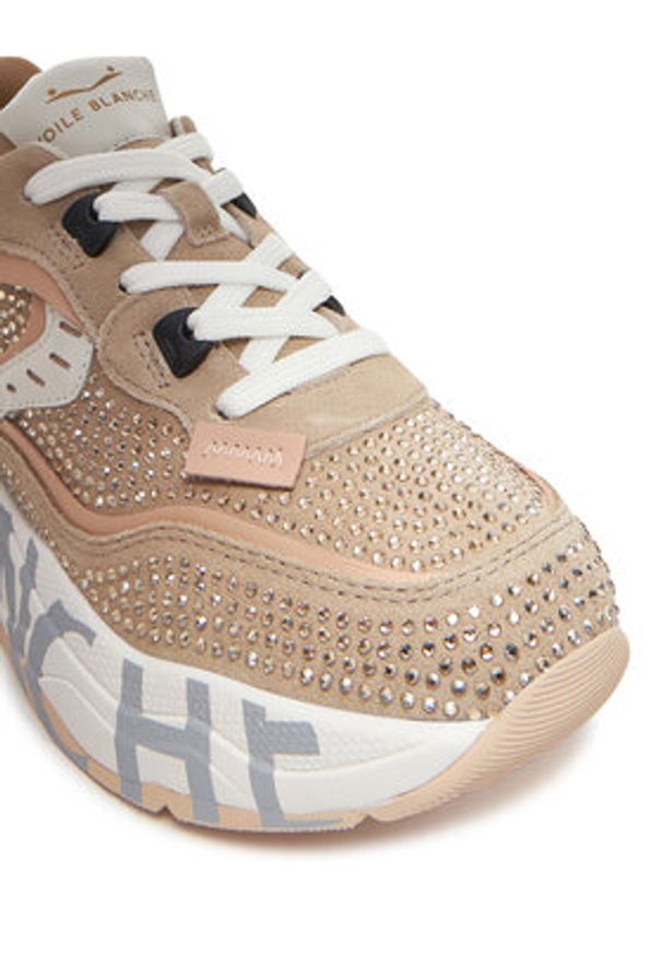 Voile Blanche Sneakersy Club105 0012017475.20.0E01 Beżowy. Kolor: beżowy. Materiał: skóra, zamsz