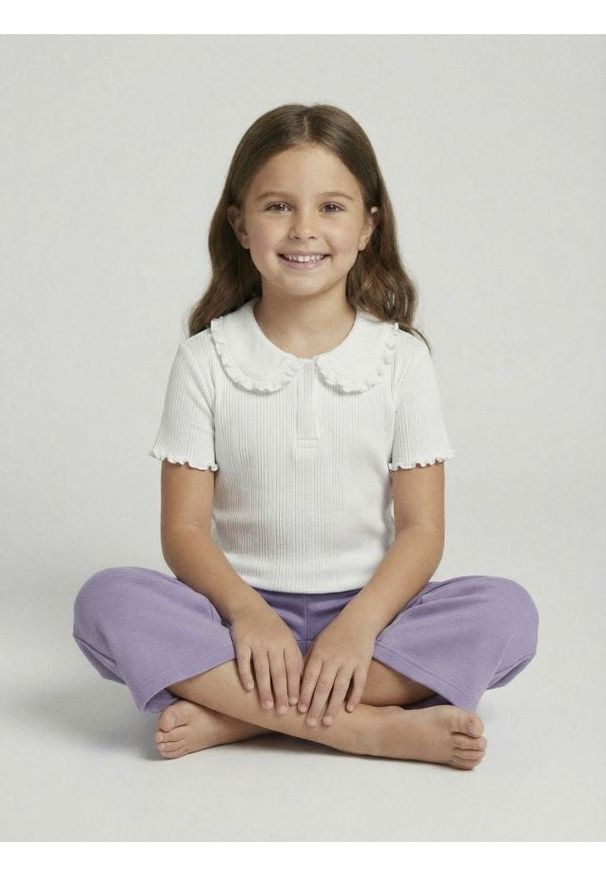 Sinsay - Bawełniana bluzka z kołnierzykiem - biały. Kolor: biały. Materiał: bawełna