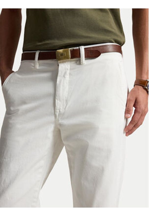 Polo Ralph Lauren Spodnie materiałowe 710690138059 Biały Regular Fit. Kolor: biały. Materiał: bawełna