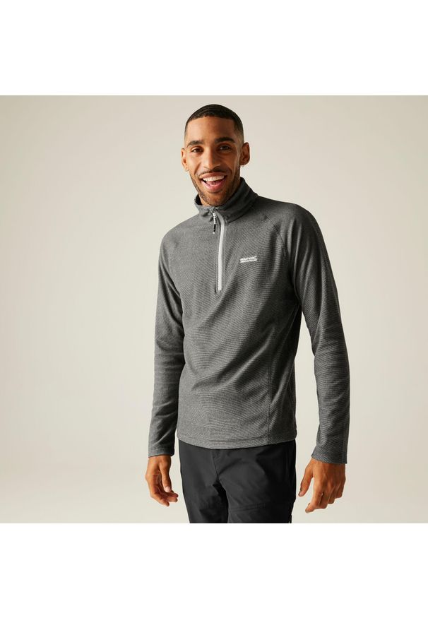 Polar turystyczny męski Regatta Montes z suwakiem. Kolor: szary. Materiał: polar. Sport: turystyka piesza, wspinaczka