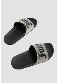 Juicy Couture - JUICY COUTURE Czarne klapki damskie ze srebrnymi cyrkoniami Donna Slider, Rozmiar 36. Okazja: na co dzień. Kolor: czarny. Sezon: lato. Styl: casual, elegancki #5