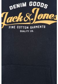 Jack & Jones - Bluza. Okazja: na co dzień. Typ kołnierza: kaptur. Kolor: niebieski. Wzór: nadruk. Styl: casual #3