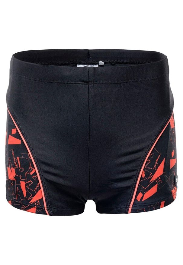 AquaWave - Chłopięce Spodenki Kąpielowe Z Logo Idaro. Kolor: czerwony, wielokolorowy, czarny