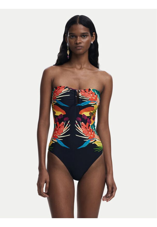 Desigual Strój kąpielowy Bahamas 25SWMK09 Czarny. Kolor: czarny. Materiał: syntetyk