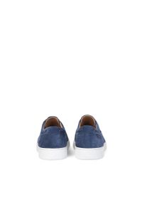 Kazar - Granatowe półbuty męskie w stylu boat shoes. Kolor: niebieski. Materiał: zamsz. Sezon: wiosna, lato #3