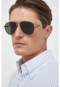 Gucci okulary przeciwsłoneczne męskie kolor srebrny. Kolor: srebrny #1