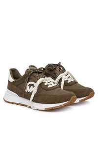 MICHAEL Michael Kors Sneakersy Nova 43T6NOFS2D Khaki. Kolor: brązowy. Materiał: zamsz, skóra #3