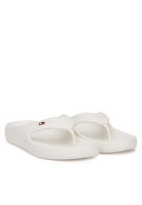 TOMMY HILFIGER - Tommy Hilfiger Japonki Th Comfort Beach Sandal FW0FW08522 Biały. Kolor: biały. Materiał: syntetyk #6