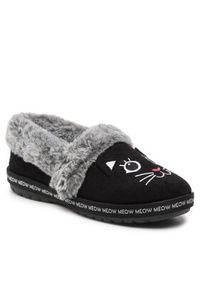 skechers - Skechers Kapcie Meow Pajamas 33355/BLK Czarny. Kolor: czarny. Materiał: materiał