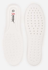 Born2be - Beżowe Sneakersy na Grubej Podeszwie Zdobione Koronką i Brokatem Relfi. Okazja: na spacer, na co dzień. Kolor: beżowy. Materiał: koronka. Wzór: aplikacja, koronka. Sport: turystyka piesza #7