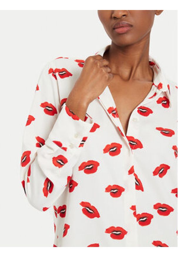 Marella Koszula Yeah 2423116063 Écru Regular Fit. Materiał: syntetyk