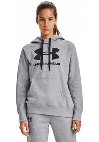 Bluza damska Under Armour Rival Fleece Logo Hoodie. Typ kołnierza: kaptur. Kolor: szary. Materiał: bawełna #2