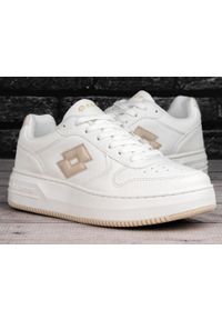 LOTTO - Buty damskie sportowe snekaersy Lotto PALIOT PF. Kolor: biały, beżowy, wielokolorowy