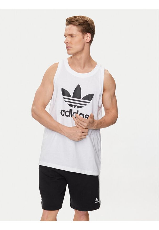 Adidas - adidas Tank top adicolor Classics Trefoil IA4808 Biały Regular Fit. Kolor: biały. Materiał: bawełna