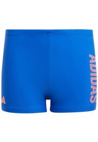 Adidas - Spodenki kąpielowe dla dzieci adidas Logo Swim BXR. Kolor: niebieski