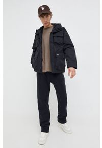 Hollister Co. spodnie dresowe kolor czarny gładkie. Kolor: czarny. Materiał: dresówka. Wzór: gładki #1