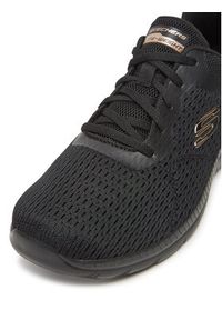 skechers - Skechers Sneakersy BOUNTIFUL 12607 BKRG Czarny. Kolor: czarny. Materiał: materiał #4