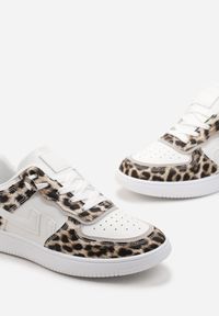 Renee - Brązowo-Białe Sneakersy Sznurowane z Wstawkami Vitorise. Okazja: na co dzień. Kolor: brązowy #4