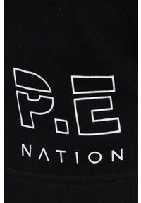 P.E Nation - Szorty bawełniane. Kolor: czarny. Materiał: bawełna. Wzór: nadruk
