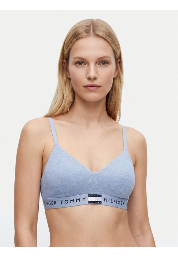 TOMMY HILFIGER - Tommy Hilfiger Biustonosz braletka UW0UW05715 Niebieski jasny. Kolor: niebieski. Materiał: bawełna