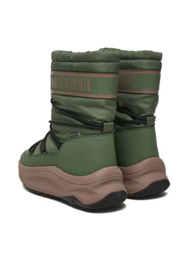 Moon Boot Śniegowce 80D2490010 Zielony. Kolor: zielony. Materiał: skóra