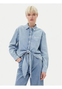Karl Lagerfeld Jeans Koszula jeansowa A2W11021 Niebieski Regular Fit. Kolor: niebieski. Materiał: bawełna