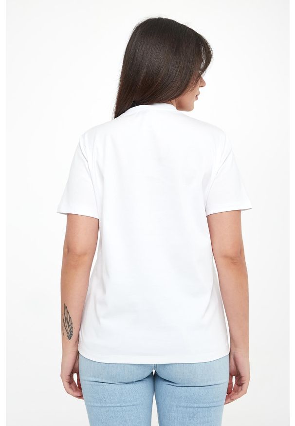 Elisabetta Franchi - T-shirt damski z logo ELISABETTA FRANCHI