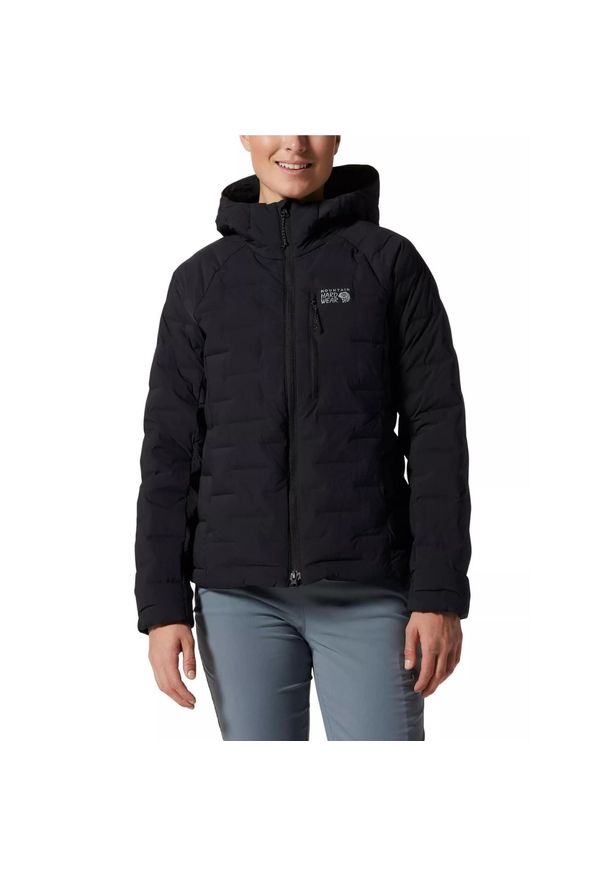 MOUNTAIN HARDWEAR - Kurtka puchowa damska Mountain Hardwear Stretchdown Hoody. Kolor: czarny. Materiał: puch. Sport: turystyka piesza