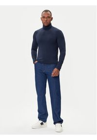 Emporio Armani Underwear Golf EM000388 AF14988 UB102 Granatowy Slim Fit. Typ kołnierza: golf. Kolor: niebieski #4