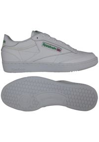 Buty do chodzenia męskie Reebok Club C White. Zapięcie: sznurówki. Kolor: biały, zielony, wielokolorowy. Materiał: skóra, syntetyk, tkanina, materiał. Szerokość cholewki: normalna. Model: Reebok Club. Sport: turystyka piesza