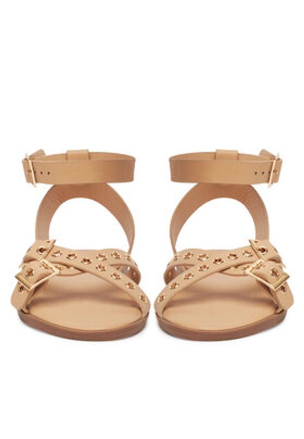 DeeZee Sandały MT3150-25S08 Beżowy. Kolor: beżowy. Materiał: skóra